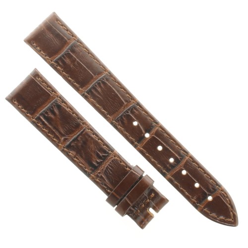 Cinturino Stampa Alligatore Marrone Semilucido 16/14 mm B28B classico
