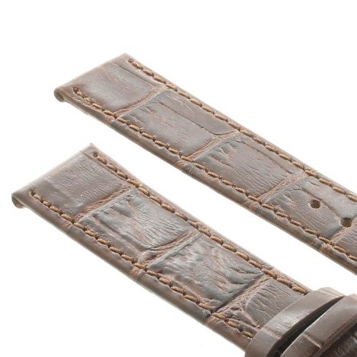 Cinturino Stampa Alligatore Marrone Semilucido 16/14 mm B28B classico