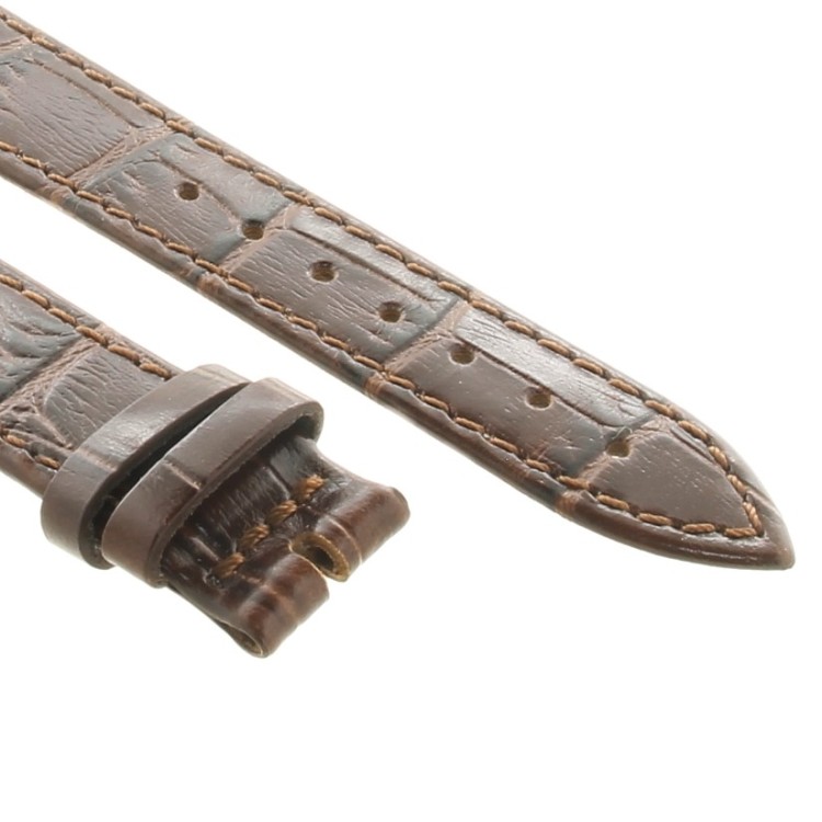 Cinturino Stampa Alligatore Marrone Semilucido 16/14 mm B28B classico