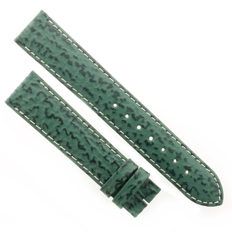 Zenith Cinturino Squalo Verde 18/16 mm cucito bianco. lunghezza 75/114 mm.
