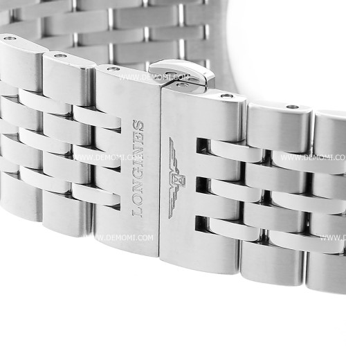 Longines bracciale in acciaio per collezione Record. Ansa 20mm. Per orologio diametro 40mm L 2.821.4