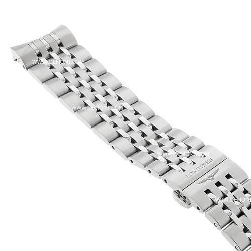 Longines bracciale in acciaio per collezione Record. Ansa 20mm. Per orologio diametro 40mm L 2.821.4
