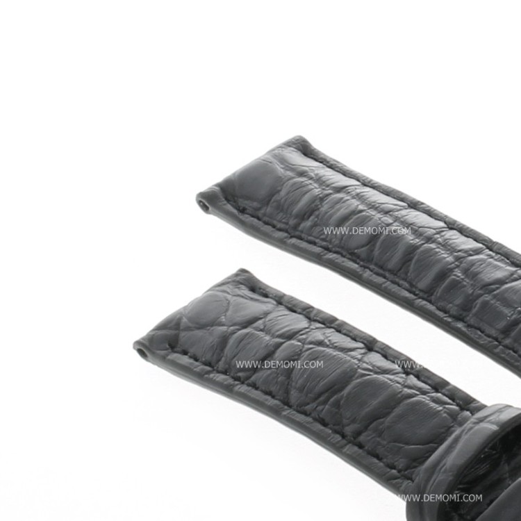 Montblanc Cinturino Alligatore Nero 115387 misure 17/15 mm