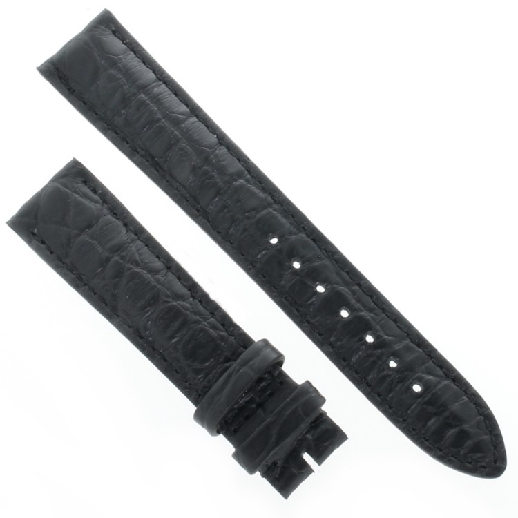 Montblanc Cinturino Alligatore Nero 115387 misure 17/15 mm