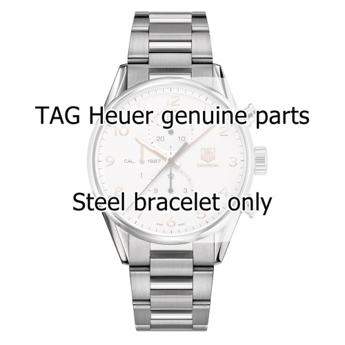 Tag Heuer Bracciale BA0799 in acciaio per Carrera cronografo 43 mm ansa 22 mm