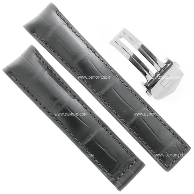 Tag Heuer Cinturino Carrera Alligatore FC6266 FDA  Nero 20/18