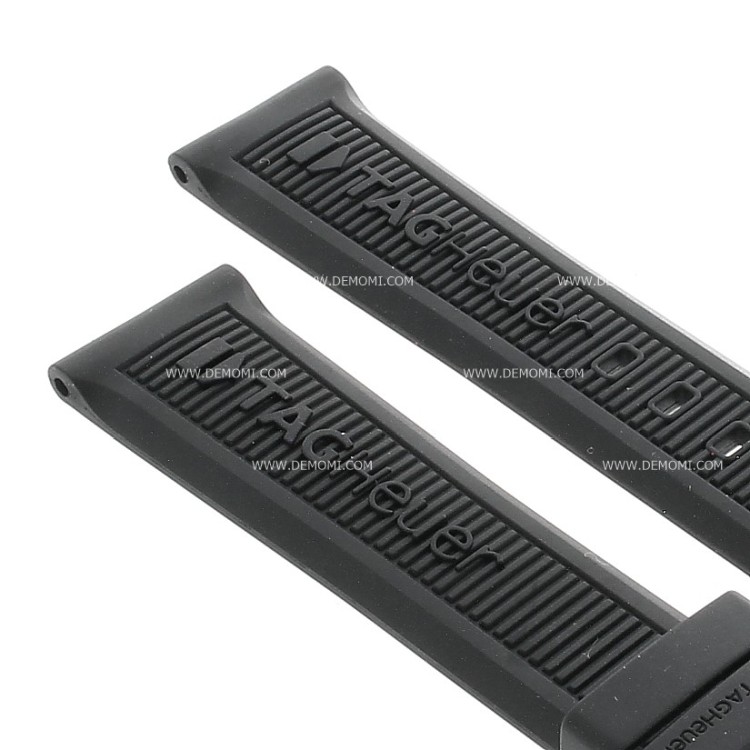 Tag Heuer Cinturino Caucciù BT0714  Nero con Fibbia 20/18 mm