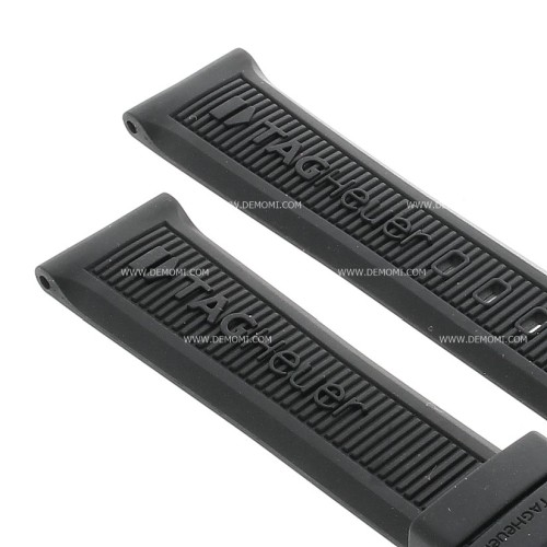 Tag Heuer Cinturino Caucciù BT0714  Nero con Fibbia 20/18 mm