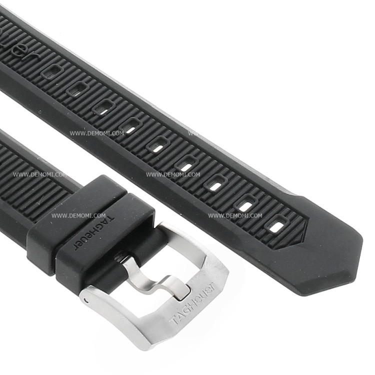 Tag Heuer Cinturino Caucciù BT0714  Nero con Fibbia 20/18 mm