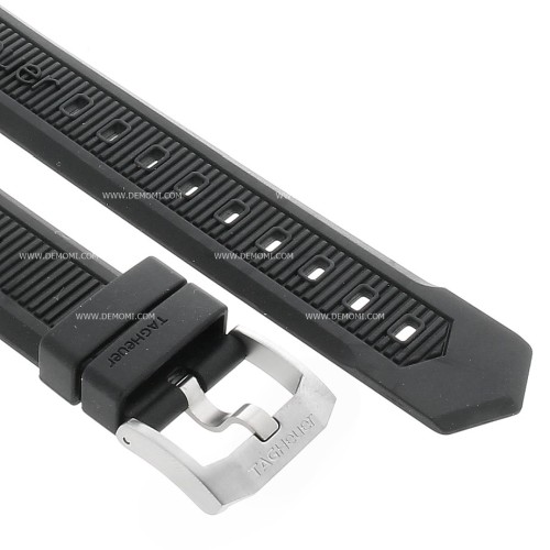 Tag Heuer Cinturino Caucciù BT0714  Nero con Fibbia 20/18 mm