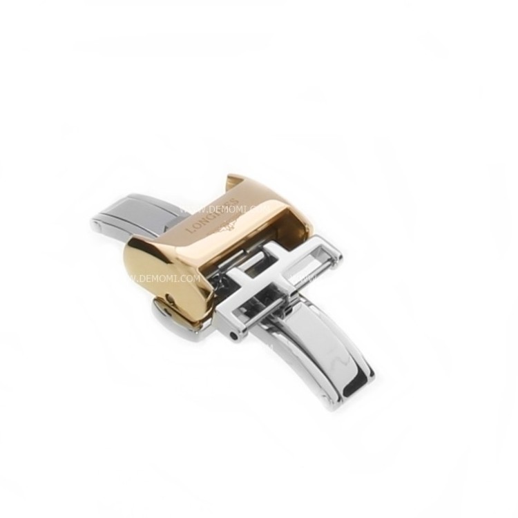 Longines Chiusura Déployante Doppia acciaio PVD rose gold 14 mm con Pulsanti - fits any leather strap