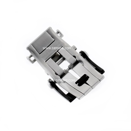 Montblanc Chiusura Deployante 117180 Acciaio satinato PVD Nero misura 20 mm. Regolazione fine lunghezza cinturino.