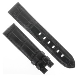 Cinturino Misure adatte a Montblanc Timewalker Stampa Alligatore Nero 20/18 mm.