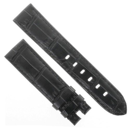 Montblanc Timewalker Cinturino Aftermarket Compatibile Stampa Alligatore Nero 20/18 mm B45B