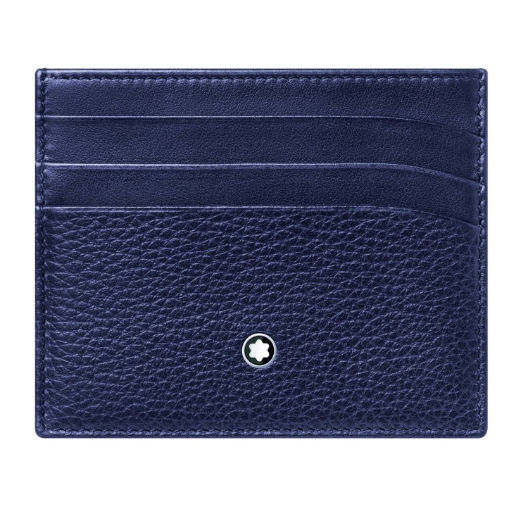 Soft Grain MONTBLANC 127947 Porta 6 cc carte credito Blu