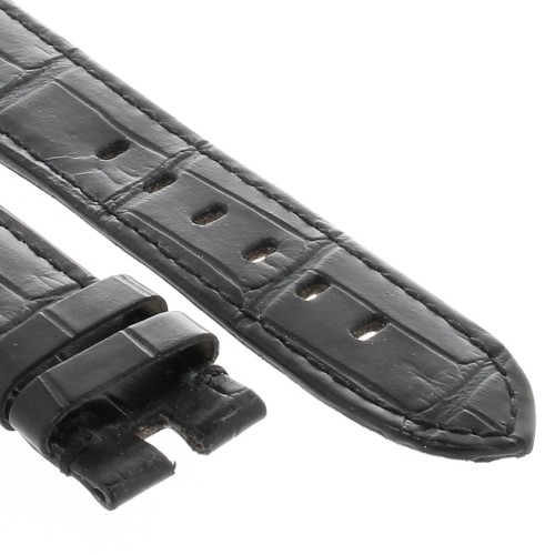 Montblanc Timewalker Cinturino Aftermarket Compatibile Stampa Alligatore Nero 20/18 mm B45B
