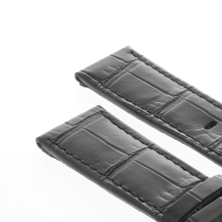 Montblanc Timewalker Cinturino Aftermarket Compatibile Stampa Alligatore Nero 20/18 mm B45B