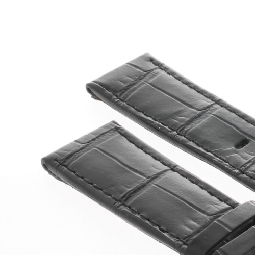 Montblanc Timewalker Cinturino Aftermarket Compatibile Stampa Alligatore Nero 20/18 mm B45B