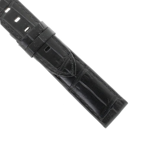 Montblanc Timewalker Cinturino Aftermarket Compatibile Stampa Alligatore Nero 20/18 mm B45B