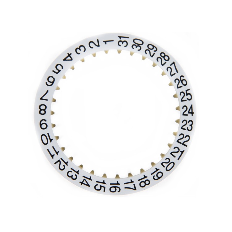 Zenith Elite  680, 682 ricambio Z2557/1.ELITE Indicatore della data, disco data. Colore bianco.