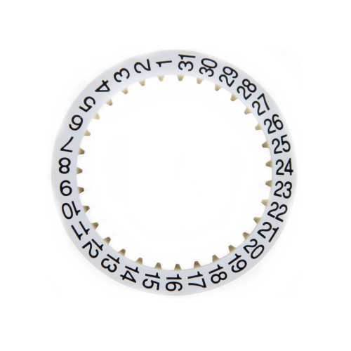 Zenith Elite  680, 682 ricambio Z2557/1.ELITE Indicatore della data, disco data. Colore bianco.