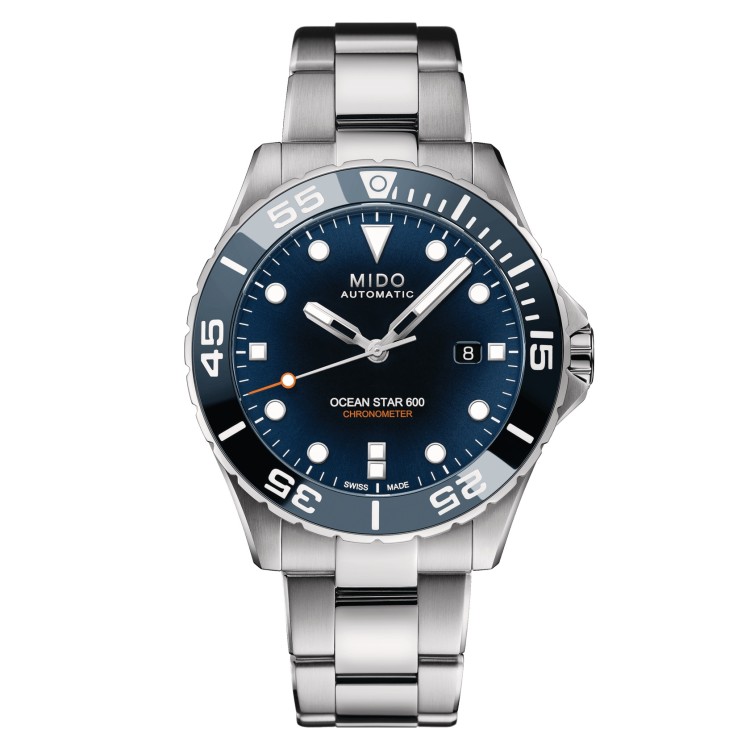 MIDO Ocean Star M026.608.11.041.01 Automatico 43 mm Blu Lunetta Ceramica