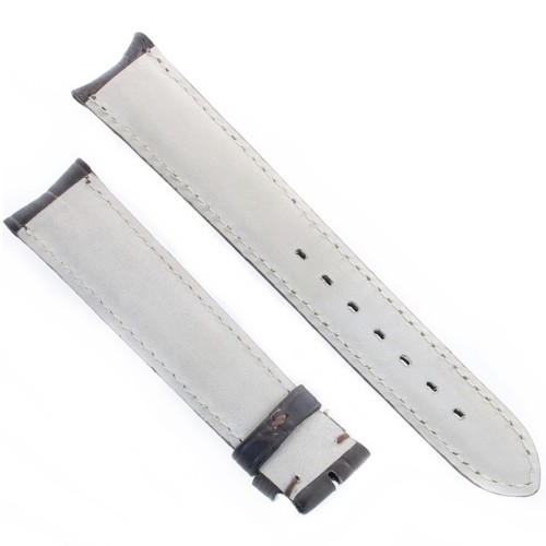 Cinturino Sartoriale Alligatore Marrone Scuro opaco 19/16 mm B45B classico.