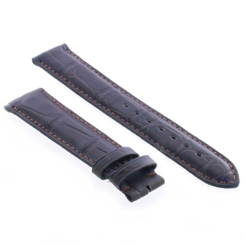 Cinturino Sartoriale Alligatore Marrone Scuro opaco 19/16 mm B45B classico.