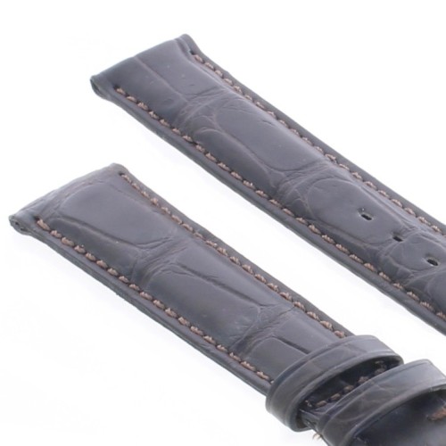 Cinturino Sartoriale Alligatore Marrone Scuro opaco 19/16 mm B45B classico.