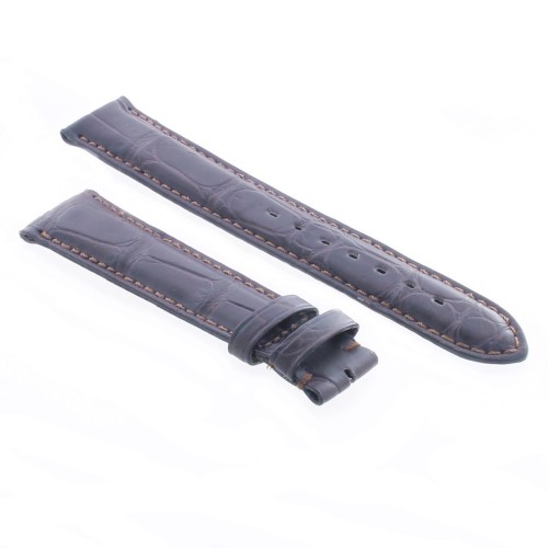Cinturino Sartoriale Alligatore Marrone Scuro opaco 19/16 mm B45B classico.