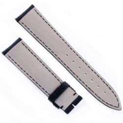 Cinturino Sartoriale Alligatore Nero Opaco 18/16 mm B48B classico. 2