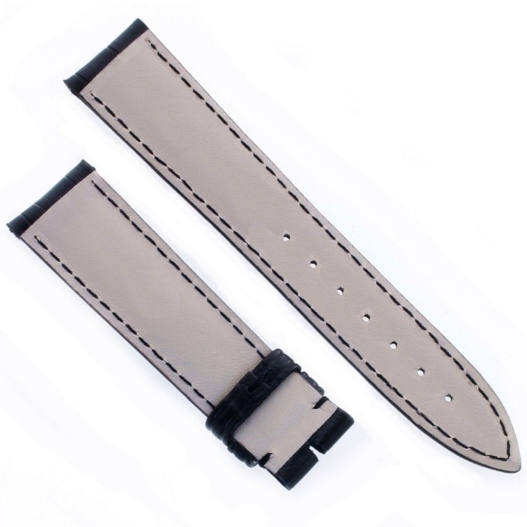Cinturino non originale IWC Alligatore Nero Opaco 18/16 mm tipo Portoghese