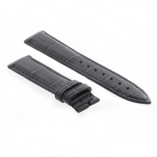 Cinturino non originale IWC Alligatore Nero Opaco 18/16 mm tipo Portoghese