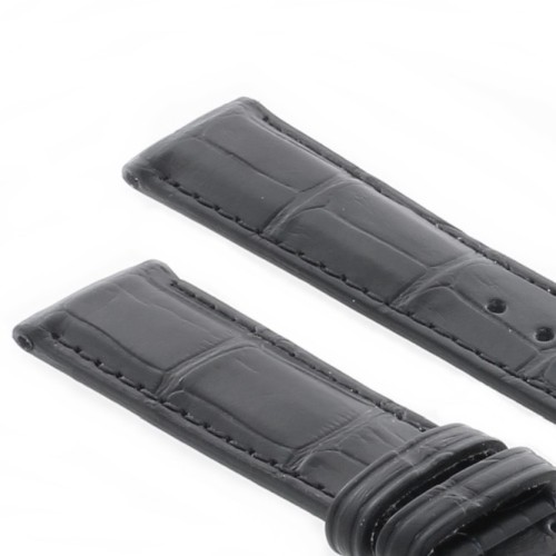 Cinturino non originale IWC Alligatore Nero Opaco 18/16 mm tipo Portoghese