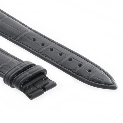 Cinturino non originale IWC Alligatore Nero Opaco 18/16 mm tipo Portoghese