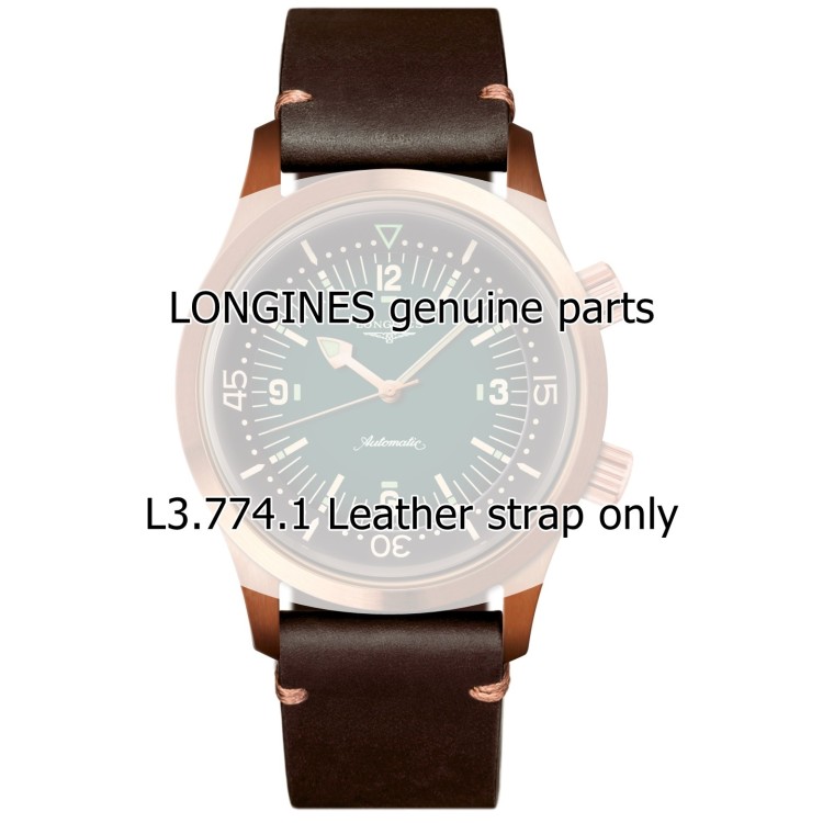 Longines Cinturino Pelle Marrone Legend Diver Bronzo L3.774.1