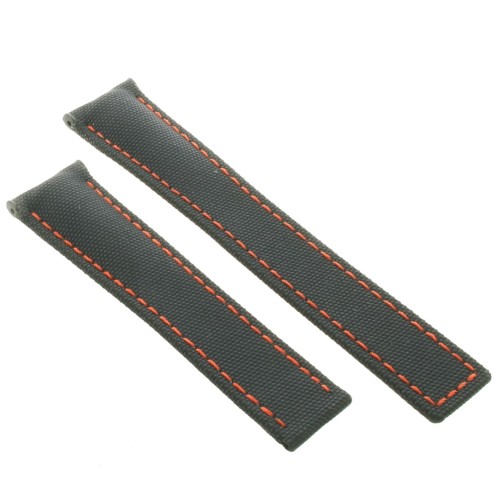 Tag Heuer Cinturino Aquaracer FC6381 Nero sintetico 21/18 mm cuciture Rosse WAY208A
