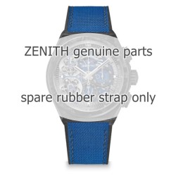 Zenith Cinturino 27.00.2322.918 Caucciù Blu e Nero23/22 mm effetto cordura Defy 21 cuciture nere 2
