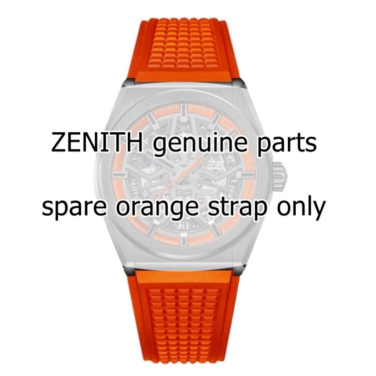 Zenith Cinturino Caucciù Arancione 22/18 mm Defy Classic 49.9001.670/78.R781