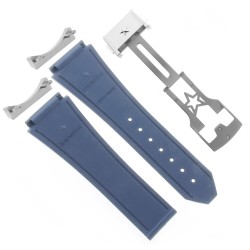 Zenith kit Cinturino Caucciù Blu 22/18 mm, chiusura in titanio e terminali per Defy Classic 2