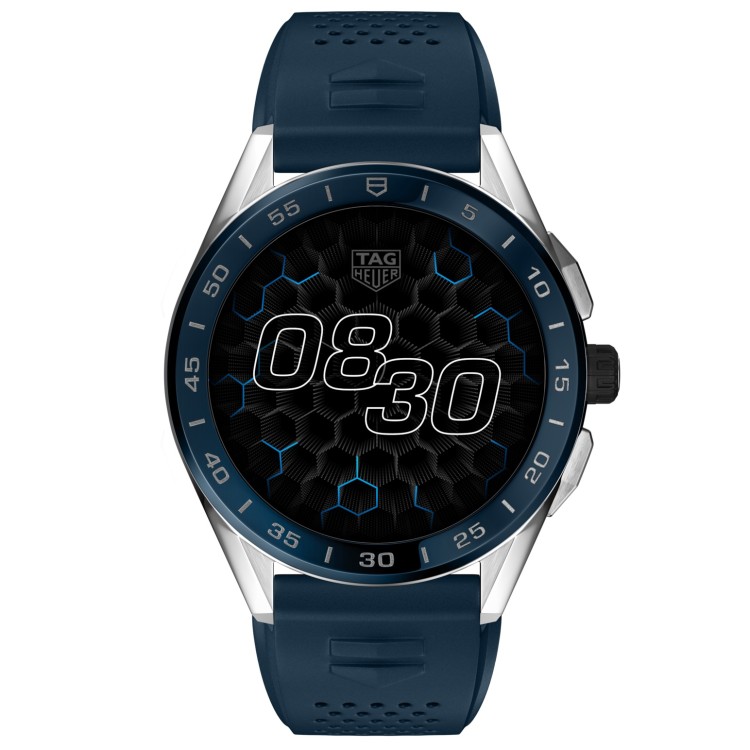 TAG HEUER CONNECTED SBG8A11.BT6220 misura 45 x 15,3  mm cassa Acciaio Lunetta Ceramica Blu.