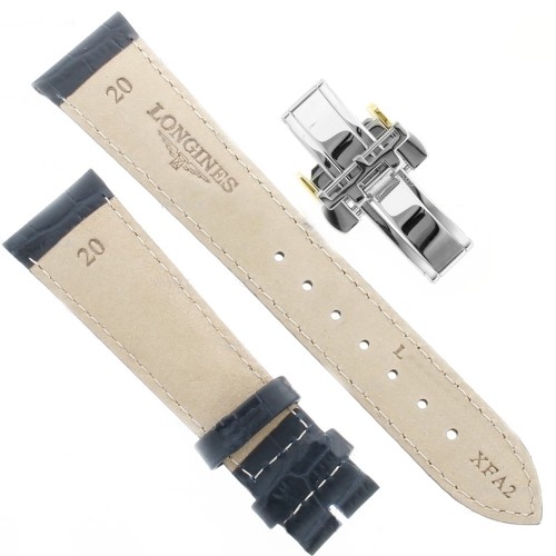 Longines Cinturino Stampa Alligatore BLU 20/16 mm