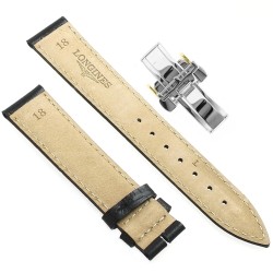 Longines Cinturino L682101262 FDG Stampa Alligatore Nero 18/16 mm Fibbia 2