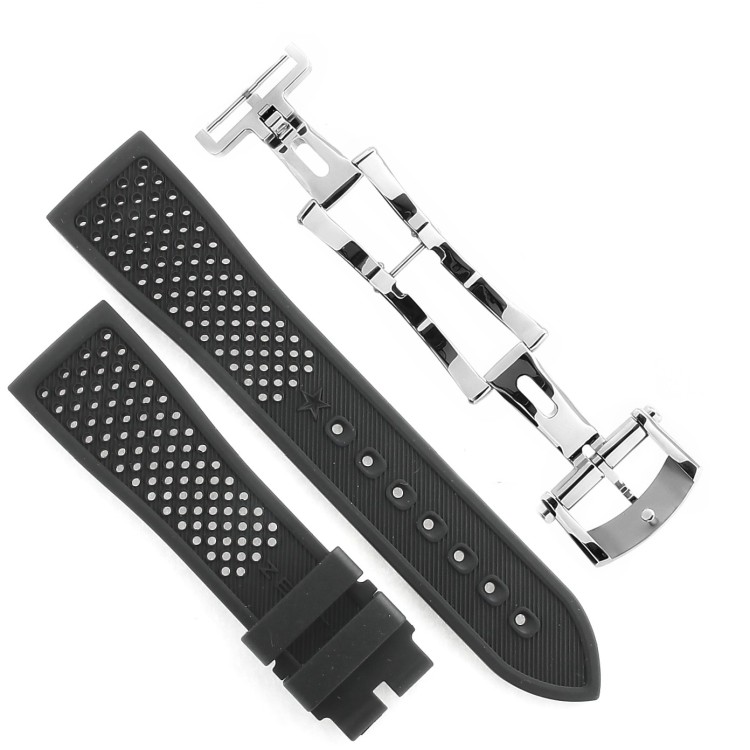 Zenith Cinturino Caucciù 27.00.2218.576 FDA Nero 22/18 mm