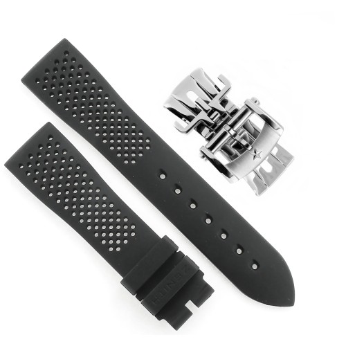 Zenith Cinturino Caucciù 27.00.2118.576 FDA Nero 21/18 mm
