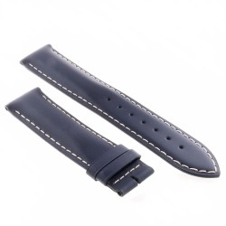 Longines Cinturino Pelle Liscia Blu Opaco con cuciture bianche 21/20 mm Conquest e altri. 2