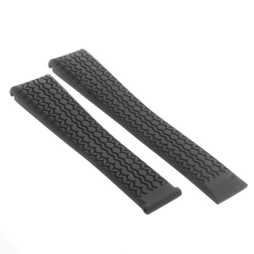 Tag Heuer Cinturino Caucciù FT6033 Nero misure 22/18 mm per Carrera o Monaco