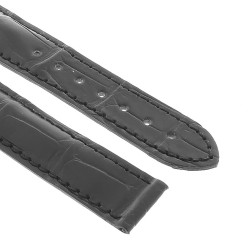OMEGA Speedmaster Cinturino Aftermarket Compatibile Stampa Alligatore Nero Opaco 20/18 mm  2