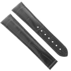 OMEGA Speedmaster Cinturino Aftermarket Compatibile Stampa Alligatore Nero Opaco 20/18 mm 