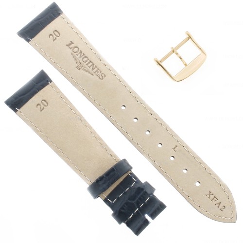 Longines Cinturino FR Stampa Alligatore BLU 20-16 mm